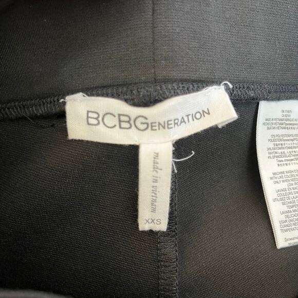 BCBGeneration Black Balletcore Tie Ankle Leggings XXS Ponte Crop Coquette - Picture 5 of 14